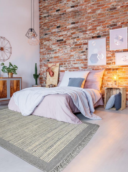Tapis berbère LOUNALI en laine Fait main - Kiabi