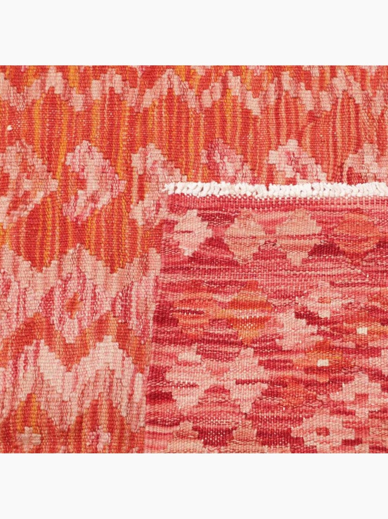 Tapis berbère, motif authentique, kilim tissé plat, kilim 94 Rouge - Kiabi