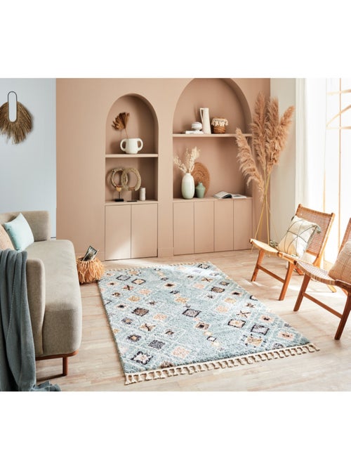 Tapis berbère motifs losange - Kiabi