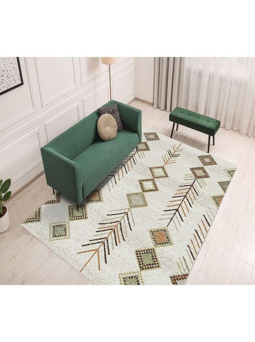 Tapis berbère multicolore ethnique rectangle Hype - Kiabi