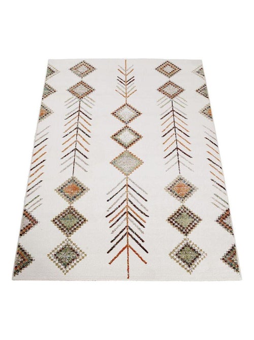 Tapis berbère multicolore ethnique rectangle Hype - Kiabi