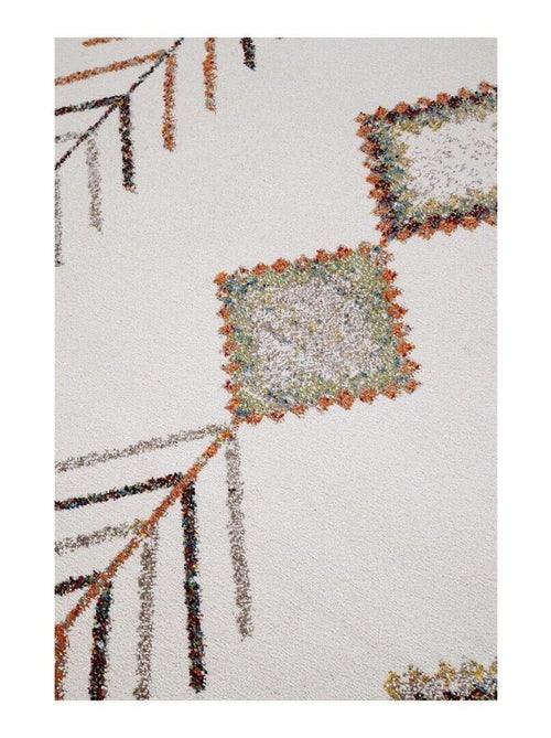 Tapis berbère multicolore ethnique rectangle Hype - Kiabi