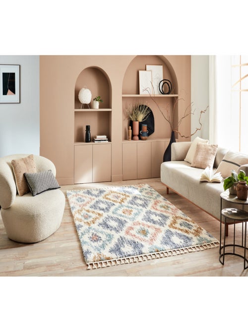 Tapis berbère pastel - Kiabi