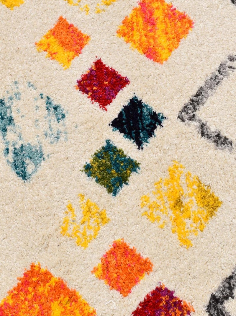 Tapis berbère pour salon LYN5 OURIKA G, épais et moelleux Multicolore - Kiabi