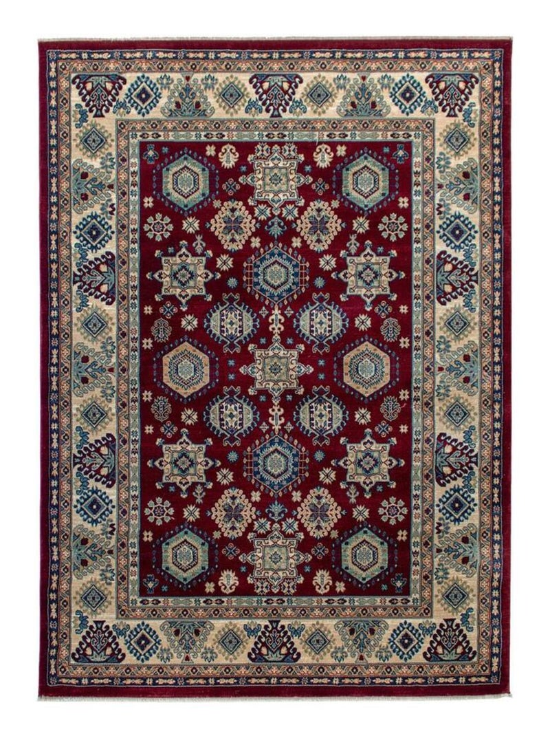 Tapis berbère tendance ethnique doux Tilcara Rouge - Kiabi