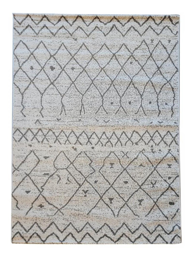 Tapis berbère tissé motif ethnic ESSAOUER Beige - Kiabi
