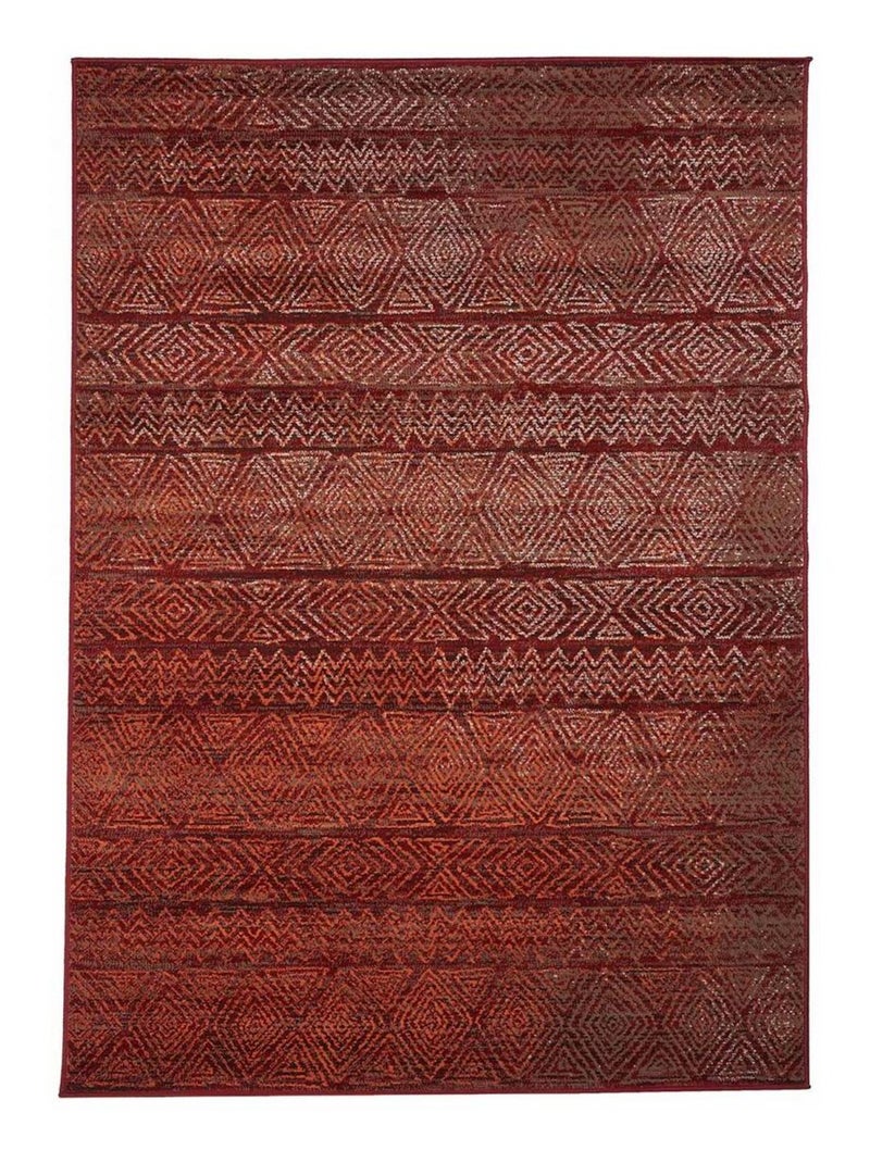 Tapis berbère tissé motif ethnic LYN1 CHILA Rouge - Kiabi