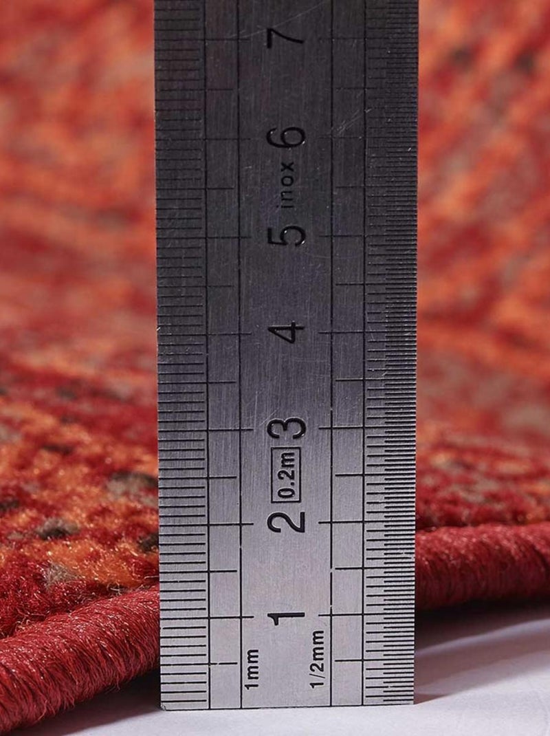 Tapis berbère tissé motif ethnic LYN1 CHILA Rouge - Kiabi