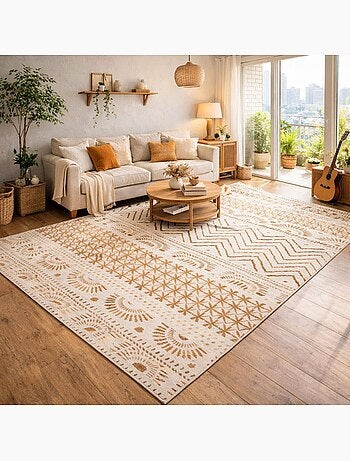 Tapis berbère tissé motif ethnic LYN1 ORIENVAG