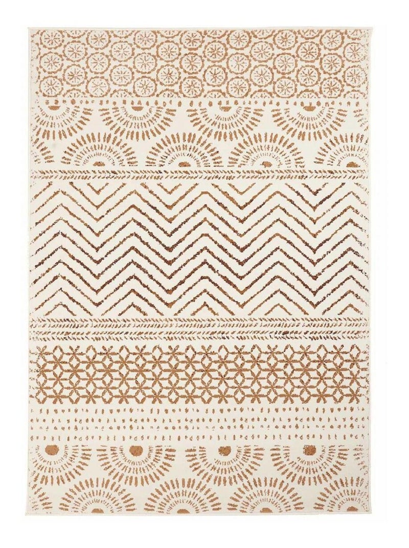 Tapis berbère tissé motif ethnic LYN1 ORIENVAG Ecru - Kiabi
