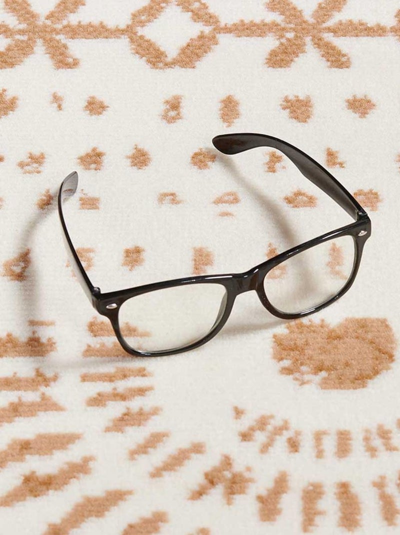 Tapis berbère tissé motif ethnic LYN1 ORIENVAG Ecru - Kiabi