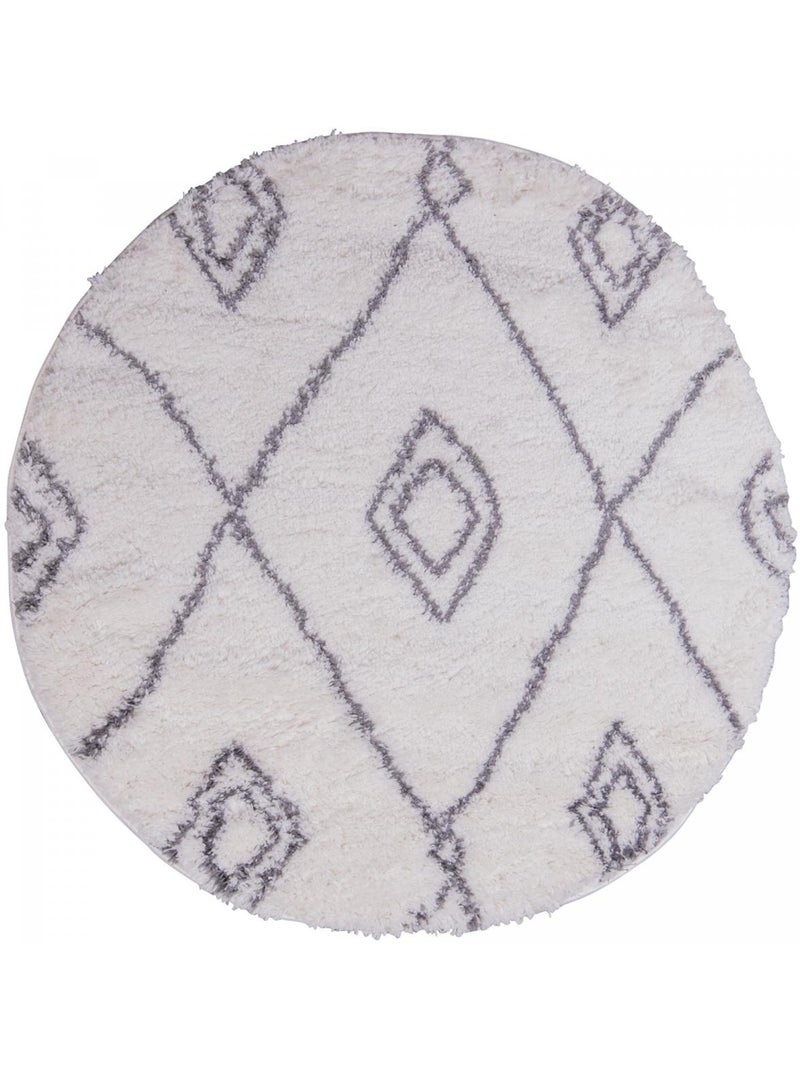 Tapis berbère tissé motif ethnic LYN4 DOUX 2 Ecru - Kiabi
