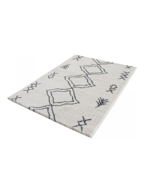 Tapis berbère tissé motif ethnic LYN4 DOUX 3 - Kiabi