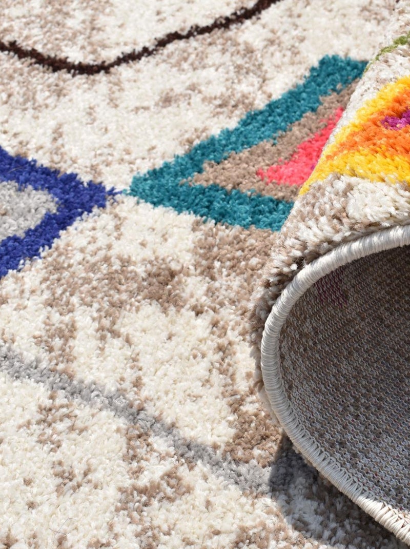 Tapis berbère tissé motif ethnic LYN5 ESSARO Gris - Kiabi