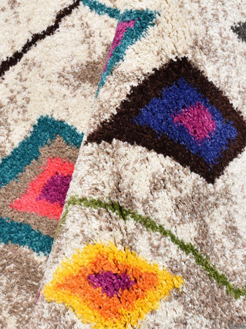 Tapis berbère tissé motif ethnic LYN5 ESSARO Gris - Kiabi