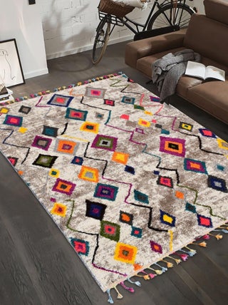 Tapis berbère tissé motif ethnic LYN5