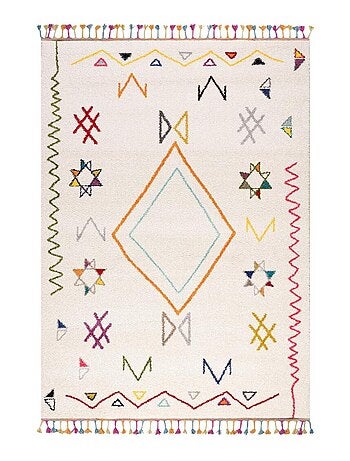 Tapis berbère tissé motif ethnic LYN5 JADIDA