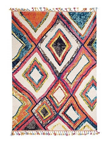 Tapis berbère tissé motif ethnic LYN5 OURIKA D