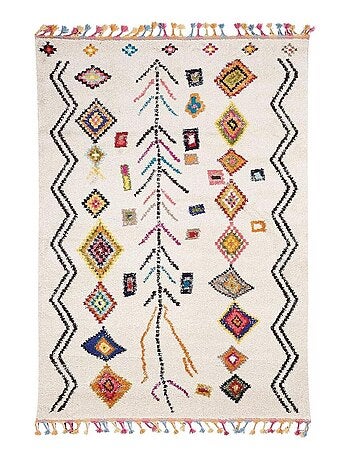 Tapis berbère tissé motif ethnic LYN5 OURIKA E