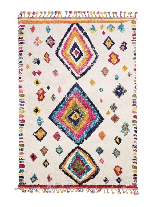 Tapis berbère tissé motif ethnic LYN5 OURIKA F - Kiabi
