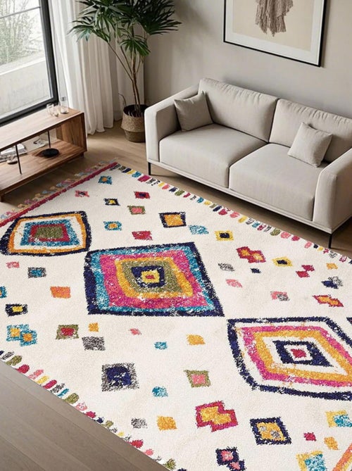 Tapis berbère tissé motif ethnic LYN5 OURIKA F - Kiabi
