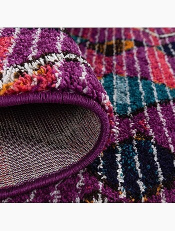 Tapis berbère tissé motif ethnic lyn5 ourika h