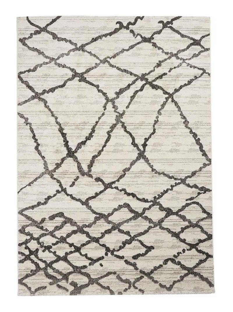 Tapis berbère tissé motif ethnic NALIFO Blanc - Kiabi