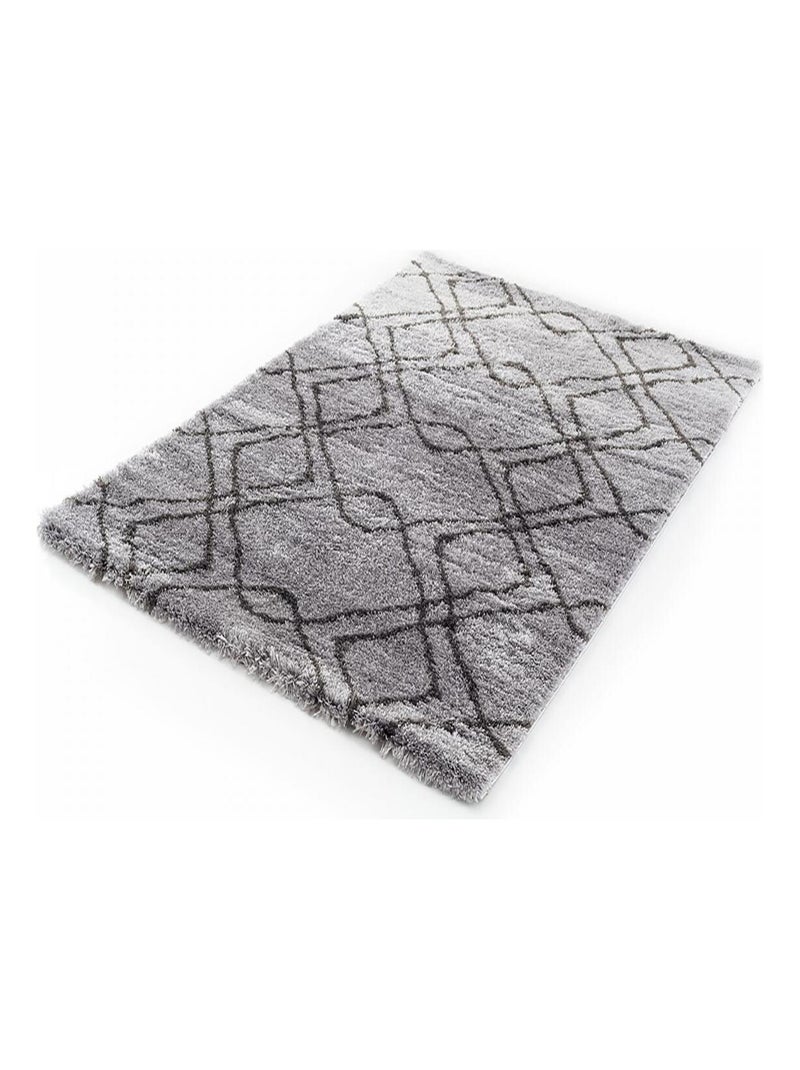 Tapis berbère tissé motif ethnic PEARL MA KJ Gris - Kiabi