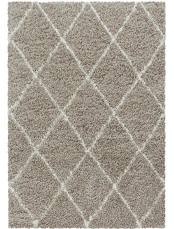 Tapis berbère tissé motif losange SHAGGY A