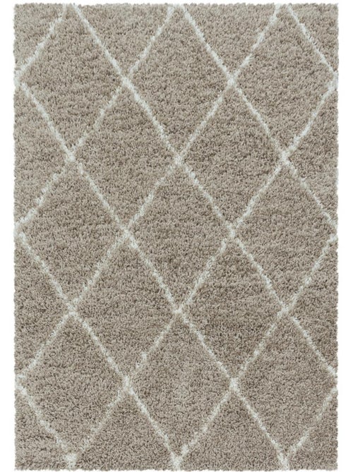 Tapis berbère tissé motif losange SHAGGY A - Kiabi