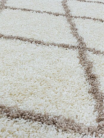 Tapis berbère tissé motif losange SHAGGY A