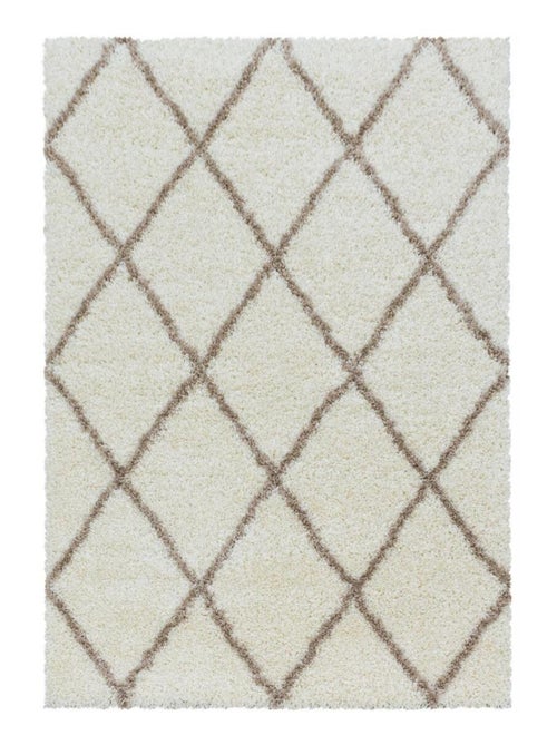 Tapis berbère tissé motif losange SHAGGY A - Kiabi
