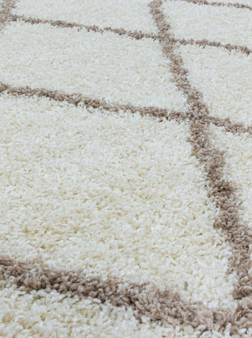 Tapis berbère tissé motif losange SHAGGY A - Kiabi