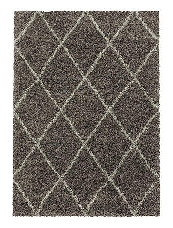 Tapis berbère tissé motif losange SHAGGY A