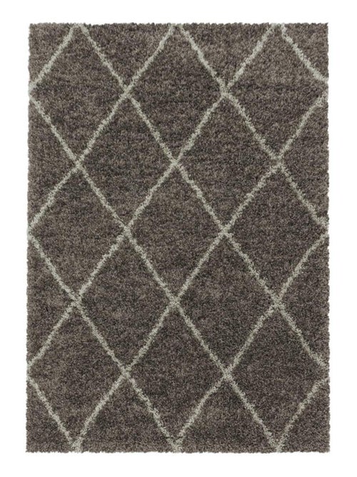 Tapis berbère tissé motif losange SHAGGY A - Kiabi