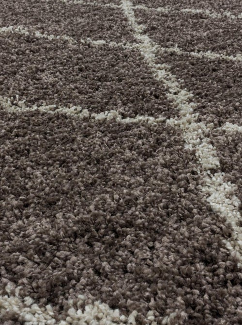 Tapis berbère tissé motif losange SHAGGY A - Kiabi