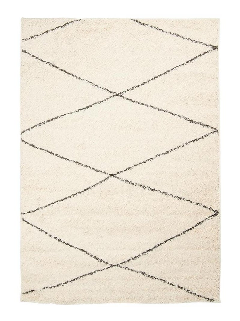 Tapis berbère tissé motifs ethno-chic LYN4 BENYLE 3 Ecru - Kiabi