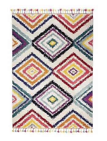 Tapis berbère tissé motifs ethno-chic LYN5 DOROTEA