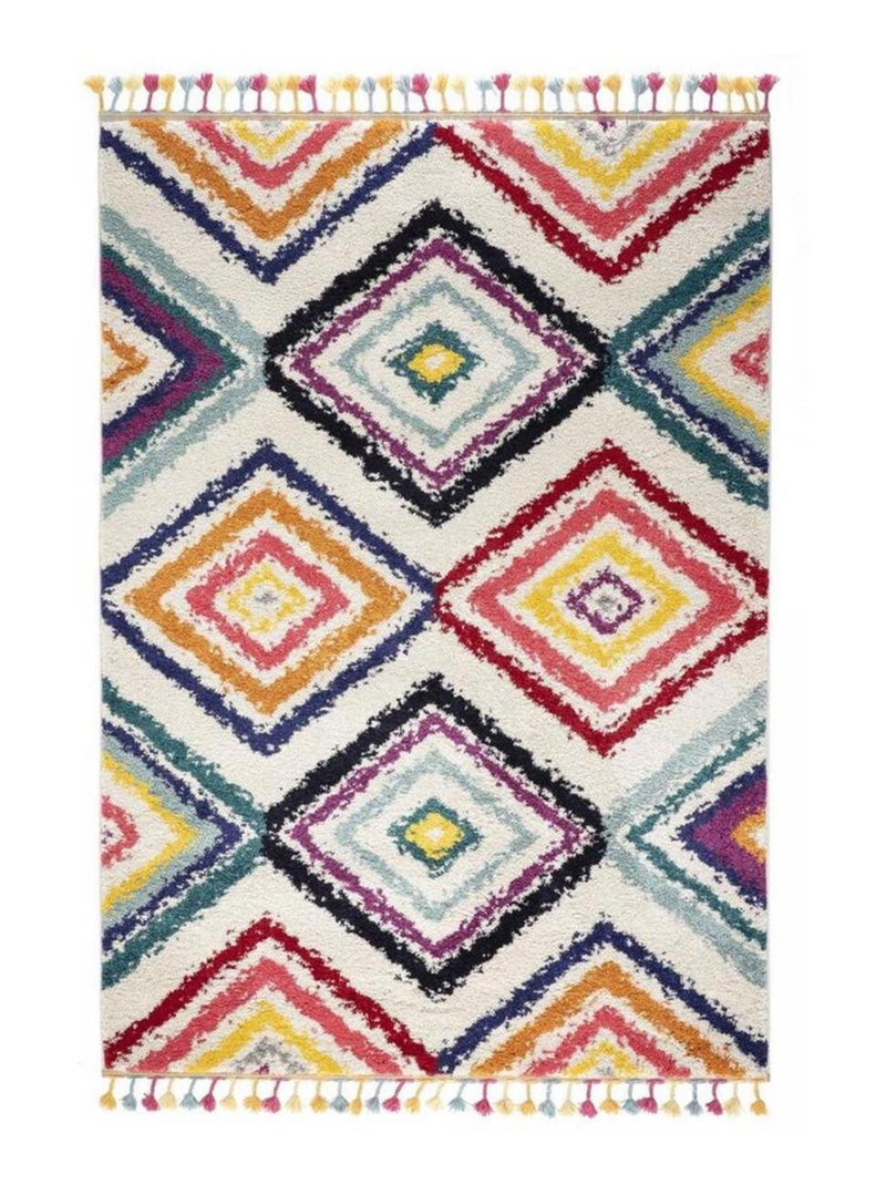 Tapis berbère tissé motifs ethno-chic LYN5 DOROTEA Multicolore - Kiabi