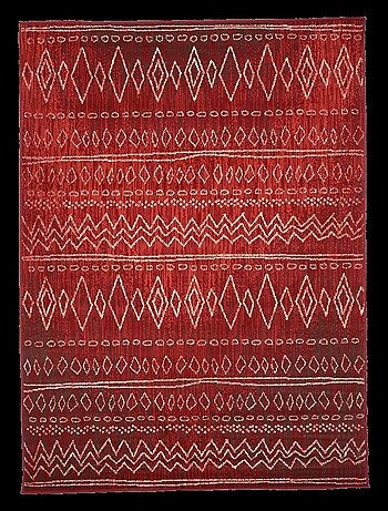 Tapis berbère tissé motifs tribaux LYN1 BERBI