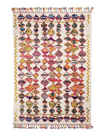 Tapis berbère tissé motifs tribaux LYN5 OURIKA A