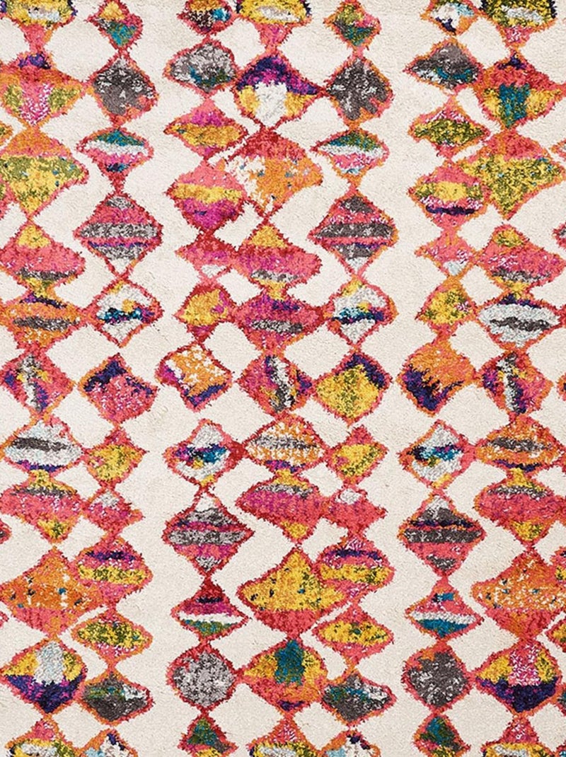 Tapis berbère tissé motifs tribaux LYN5 OURIKA A Multicolore - Kiabi