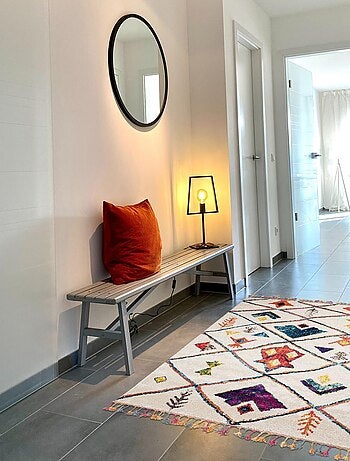 Tapis berbère tissé motifs tribaux LYN5 OURIKA C