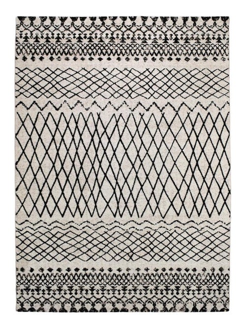 Tapis berbère tissé motifs tribaux LYN8 - Kiabi