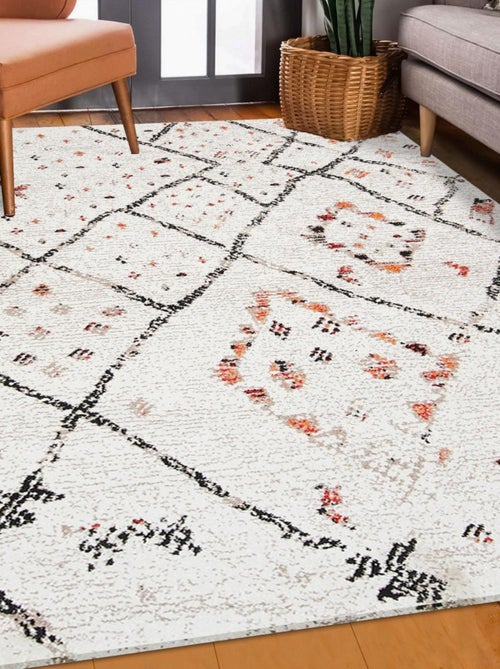 Tapis berbère tissé motifs tribaux LYN8 - Kiabi