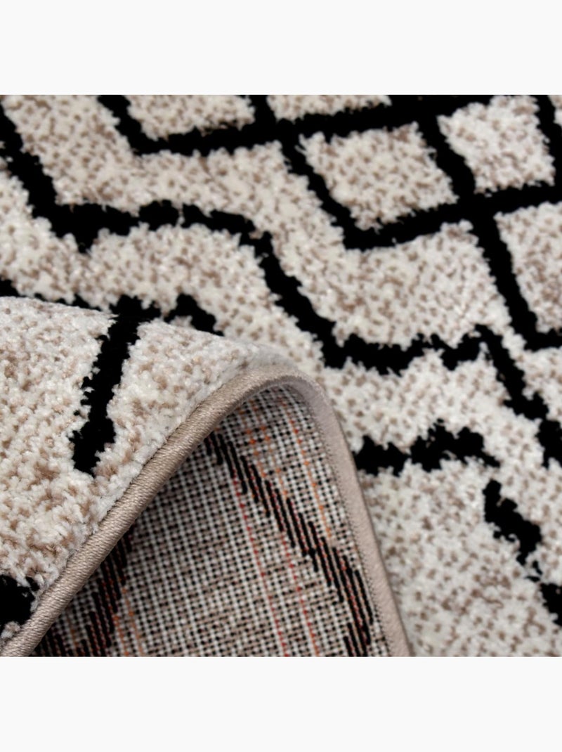Tapis berbère tissé motifs tribaux LYN8 MABAL Beige - Kiabi