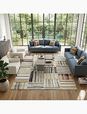 Tapis berbère tissé motifs tribaux LYN8 MARO