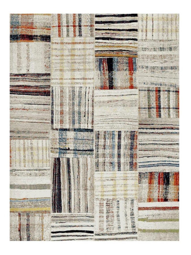 Tapis berbère tissé motifs tribaux LYN8 MARO Beige - Kiabi