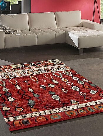 Tapis berbère tissé motifs tribaux LYN8 MOROCO