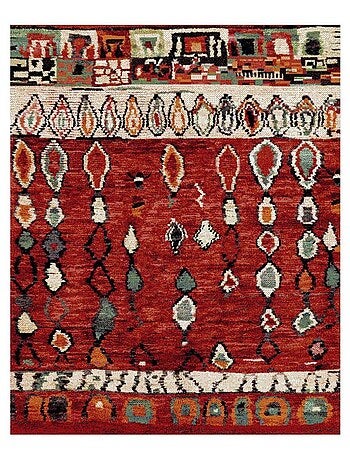 Tapis berbère tissé motifs tribaux LYN8 MOROCO